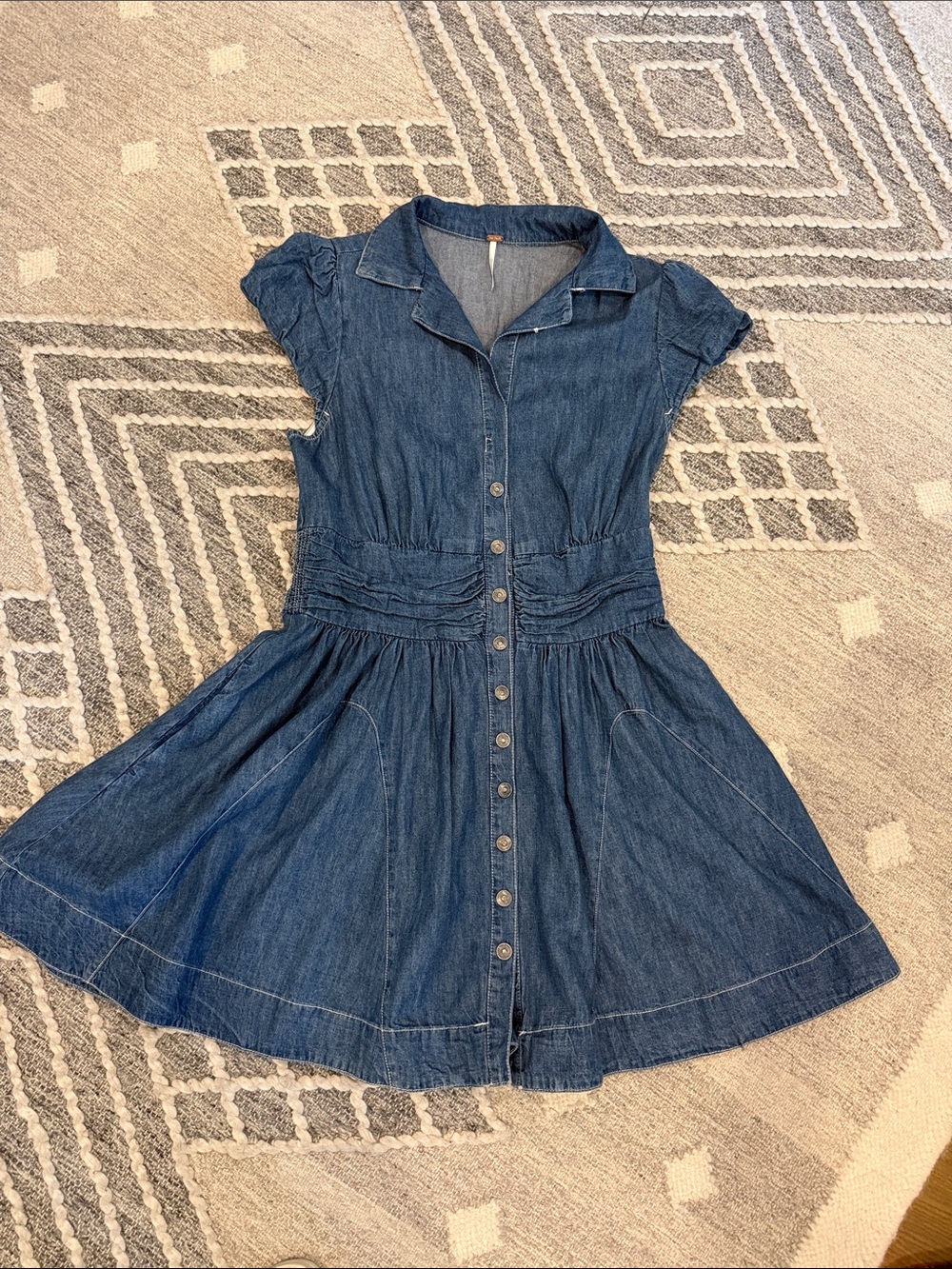 Free people denim Chester mini dress worn once - Blue - Picture 4 of 6